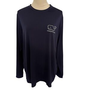 Vineyard Vines Men’s Medium Navy Blue Long Sleeve Shirt Performance
